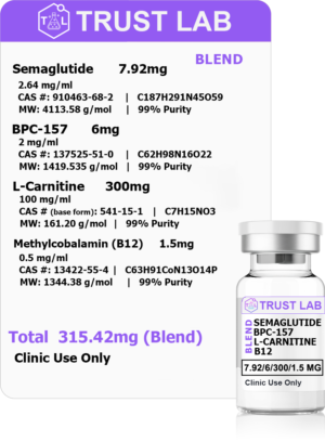 Semaglutide, BPC-157, L-Carnitine, Methylcobalamin (B12) (315.42mg) (Blend)