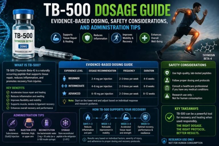 TB-500 Dosage Guide: Evidence-Based Dosing, Safety Considerations, and Administration Tips