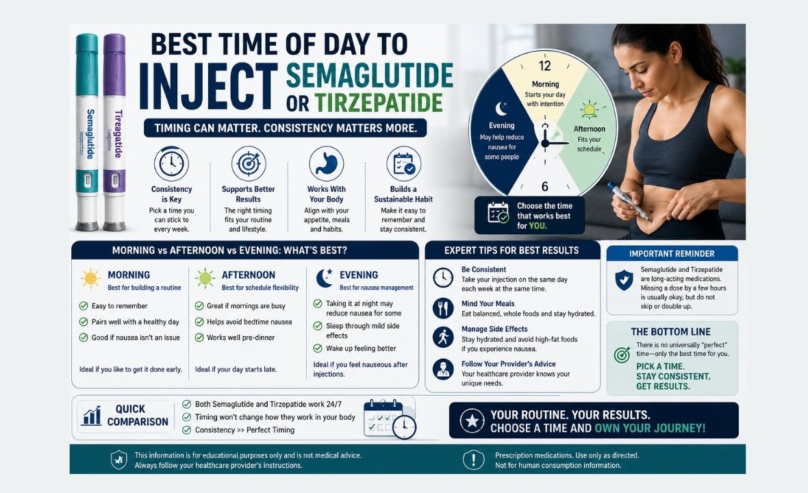 Best Time of Day to Inject Semaglutide or Tirzepatide: Evidence-Based Timing and Practical Guidance