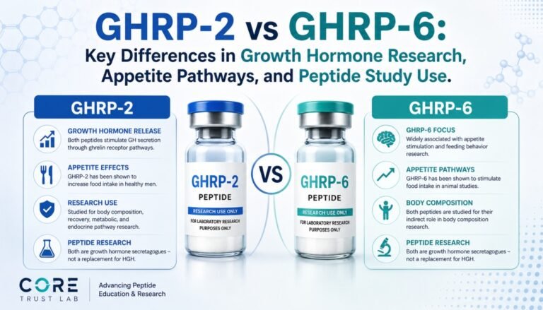 GHRP-2 vs GHRP-6: Key Differences in Growth Hormone Research, Appetite Pathways, and Peptide Study Use